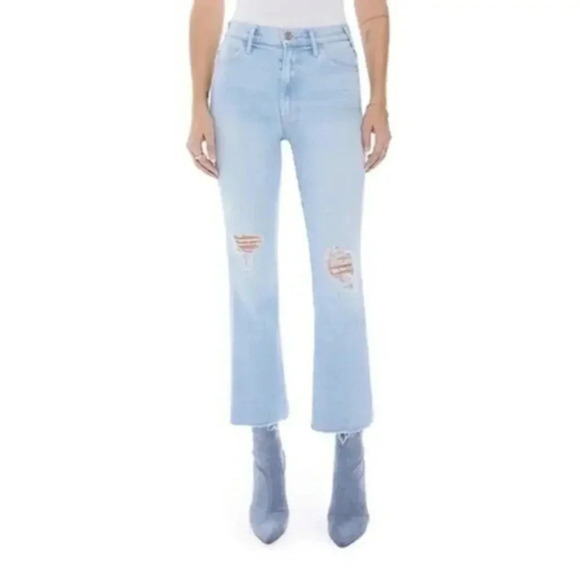 MOTHER THE HUSTLER HIGH WAIST ANKLE FRAY JEANS NOT SO CHILL...